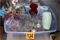 Collection of Vases in a Tote