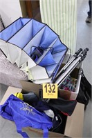 Hanging Organizer, Steamer, Ironing Board & Bags