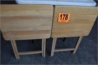 (2) Wooden TV Tray/Tables