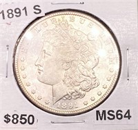1891-S Morgan Silver Dollar CHOICE BU