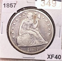 1857 Seated Liberty Dollar XF40