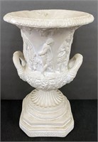 Heavy Plaster Vase/Urn w/Handles