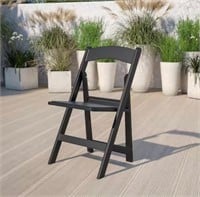 1000 lb. Capacity Black Resin Folding Chair