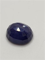 CERT 9.30 Ct Faceted Blue Sapphire, Oval Shape, GL