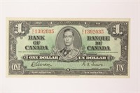 1937 Canadian $1 Bank Note