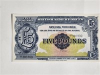 GB,British Armed Forces 5 Pounds 1958 UNC.UK1