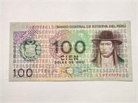 PERU FANCY SN 100 SOLES DE ORO.PE23