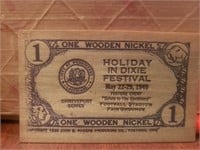 Holiday In Dixie Festival Wooden Nickel.18W2Z22