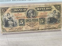 Mexico 5 Pesos 1910 P S170a PMG 15 F+.EK112