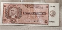 Turkey 10 Lira P#141 SERI A'9 117282.EK111