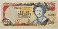 BERMUDA $50 1992  Fanncy SN Flip Over.EK24