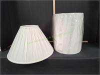 (1) 16" & (1) 13" Off-White Lamp Shades