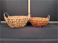 (1) 9" & (1) 11" Weaved Bread & Fruit Baskets