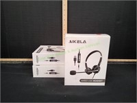 (3) Aikela Wired USB Headset