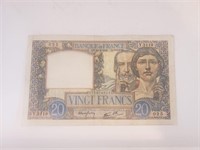 FRANCE Banknote 20 Francs VF 20.2.1941
