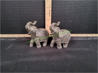 (2) 4" Elephant Figurines