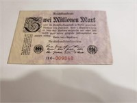 Germany 2 Millions DM 9.8.1923 Uniface XF