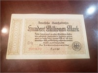 Germany DM 100 Millions 1 January 1924