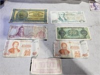 Greece 7 Banknotes from early 1940s to 1980s .G34