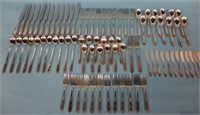 Set of 7, 12plc Sterling Alvin Flatware; 12-knives