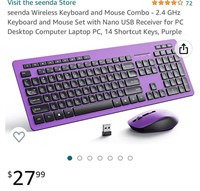 seenda wireless keyboard and mouse combo