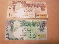 Qatar Set of 2 Replacement UNC 5&10 Riyals ND 2003
