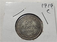 1919 Newfoundland Silver Quarter