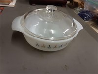 FIRE KING BOWL WITH LID