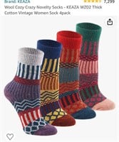 wool cozy crazy novelty socks (4pack)