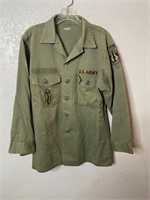 Vintage Military Army Shirt with Patches