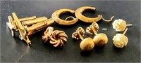 Jewelry Lot- Three Pairs of Gold Plated Earrings