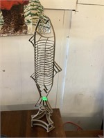 Tall Metal fish sculpture
