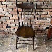 Vintage Pressed Back Spindle Back Kitchen Chair