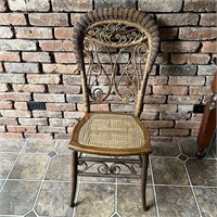 Cane Seat Wicker Chair