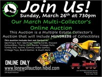 JOIN US FOR OUR ONLINE COLLECTOR'S AUCTION