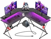 SEVEN WARRIOR Gaming Desk 50.4” with LED Lights