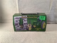 John Deere Tin Lunch Box with wrench handle