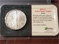 USA ASE American Silver Eagle 99.99% 2003 .MR6
