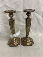 Two Sterling Silver Candlesticks