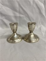 Two Sterling Weighted Candlesticks