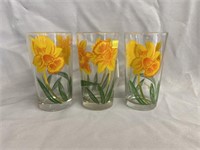 Three Daffodil Peanut Butter Glasses