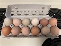 Dozen fresh eggs