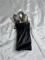 SILVER PLATED FORKS AND SPOONS
