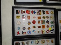 FRAME OF (40) VFW PINS