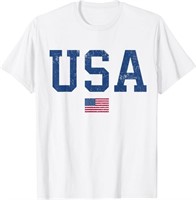 Patriotic American Flag Distressed T-Shirt