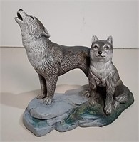 Ceramic Wolves Figurine