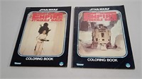 Two 1980 Star Wars Colouring Books 99% Unfinished