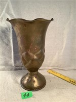 Vintage Brass vase made from Military shell