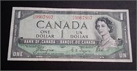 1954 Canada Devil's Face $1 Banknote