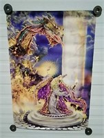 Wizard W/ Dragon Poster 24x36"